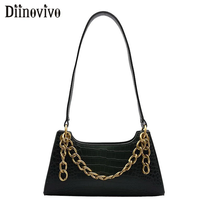 DIINOVIVO Alligator Pattern Handbags Lady Brand Underarm Package Shoulder Bags Women Wide Chain Handbags Female Tote WHDV1351
DIINOVIVO Alligator Pattern Handbags Lady Brand Underarm Package Shoulder Bags Women Wide Chain Handbags Female Tote WHDV1351