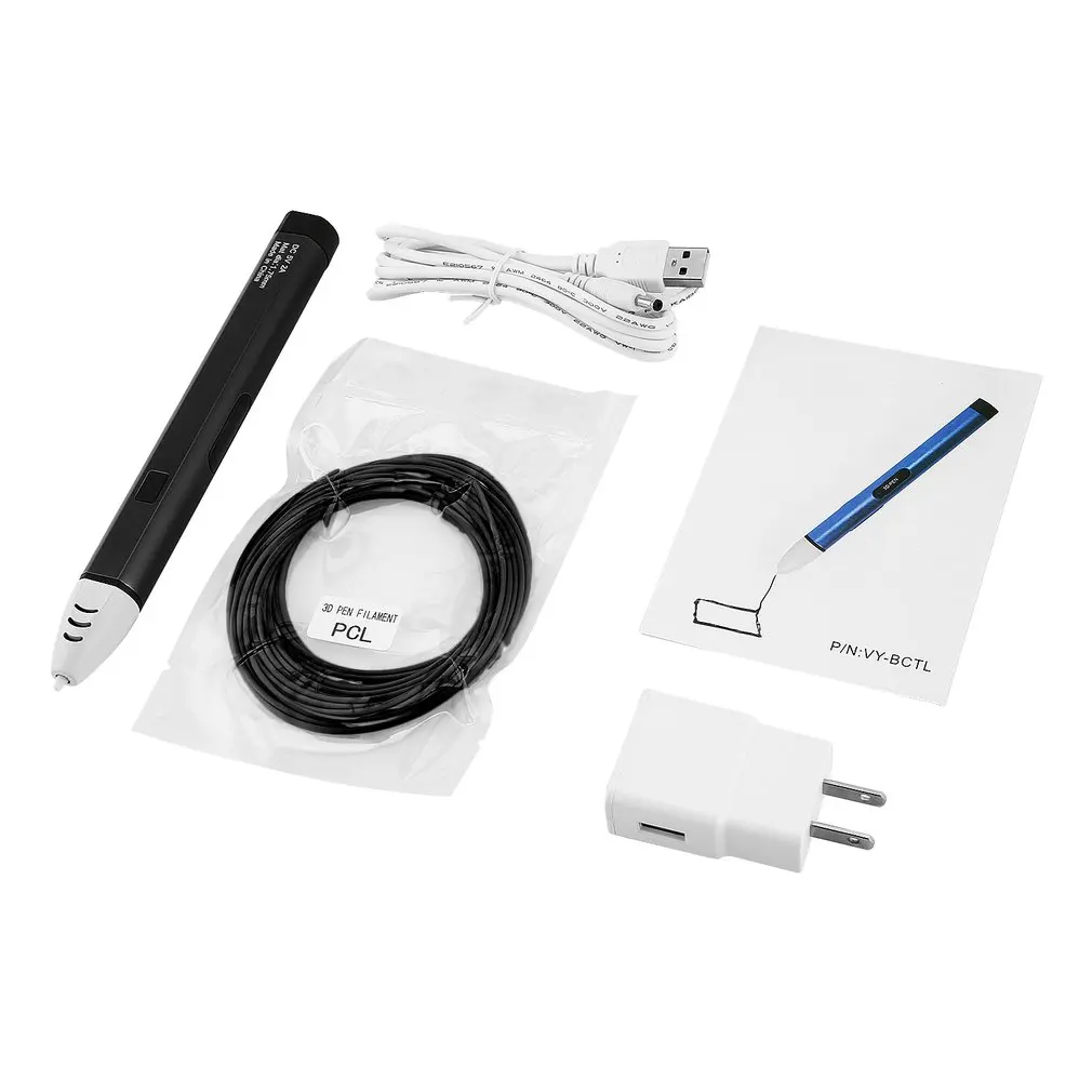 3D Printing Pen with OLED Display for 1.75mm PCL Filament Refills Low Temperature Drawing Pen Kids Adults Gift Black
3D Printing Pen with OLED Display for 1.75mm PCL Filament Refills Low Temperature Drawing Pen Kids Adults Gift Black