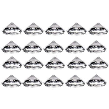 20Pcs Diamond Place Card Holders Clear Table Number Wedding Crystal Sign Memo Centerpiece Party Restaurant