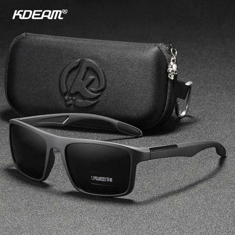 KDEAM прямоугольный ультра светильник TR90 солнцезащитные очки для мужчин