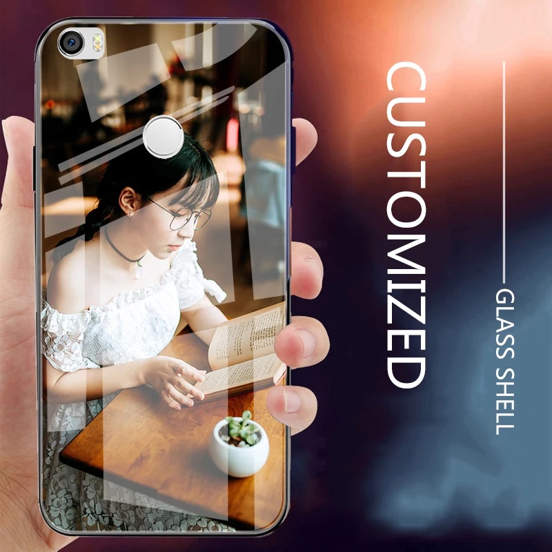 Стеклянный чехол сделай сам для XiaoMi Mi Max 2 3 с индивидуальным изображением имени и
