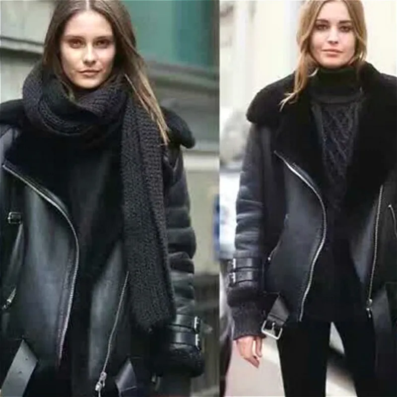 Winter Coat Women Sheep Shearing Real Fur Coat Women Motorcycle Genuine Leather Jacket for Women Clothes 2019 Casaco S-W-3 YY977
Winter Coat Women Sheep Shearing Real Fur Coat Women Motorcycle Genuine Leather Jacket for Women Clothes 2019 Casaco S-W-3 YY977