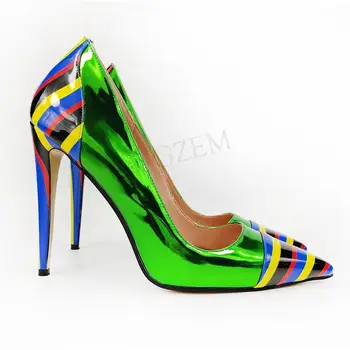 LAIGZEM Shiny Women Heels Pumps Slip on Candy Stripe Toe Heels Party Shoes Woman Tacones Zapatos Mujer Large Size 45 46 47
LAIGZEM Shiny Women Heels Pumps Slip on Candy Stripe Toe Heels Party Shoes Woman Tacones Zapatos Mujer Large Size 45 46 47