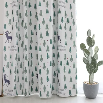 Simple Modern American Christmas Tree Elk Printing In Northern Europe Curtains for Living Dining Room Bedroom.
Simple Modern American Christmas Tree Elk Printing In Northern Europe Curtains for Living Dining Room Bedroom.
