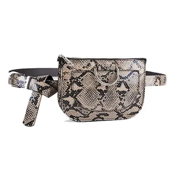 Women Waist Pack Serpentine Fanny Pack Pu Leather chest Bag Female Fashion Snake Skin Belt Bag High quality Purse 
Women Waist Pack Serpentine Fanny Pack Pu Leather chest Bag Female Fashion Snake Skin Belt Bag High quality Purse