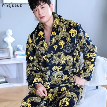 Robe Men Autumn Winter Thicker Flannel Turn-down Collar Belt Mens Robes Long Plus Size All Match Warm Comfortable Home Clothes
Robe Men Autumn Winter Thicker Flannel Turn-down Collar Belt Mens Robes Long Plus Size All Match Warm Comfortable Home Clothes