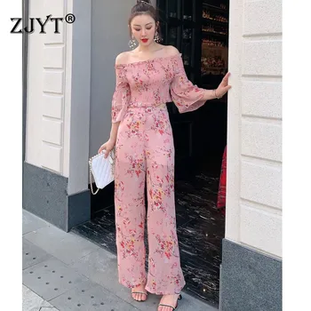 High Fashion Lady Summer Pants 2Piece Set 2020 Women's Casual Outfits Slash Neck Print Chiffon Top and Pants Suit Matching Sets
High Fashion Lady Summer Pants 2Piece Set 2020 Women's Casual Outfits Slash Neck Print Chiffon Top and Pants Suit Matching Sets