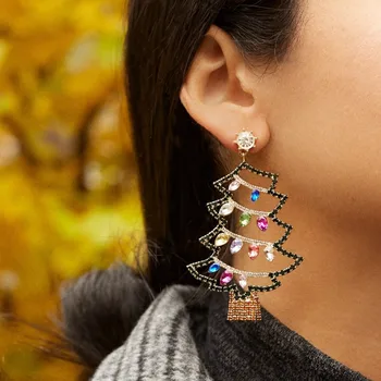 Dvacaman 2020 Christmas Brincos Jewelry Luxury Colorful Crystal Glass Christmas Tree Big Drop Earrings for Women Party Accessory
Dvacaman 2020 Christmas Brincos Jewelry Luxury Colorful Crystal Glass Christmas Tree Big Drop Earrings for Women Party Accessory