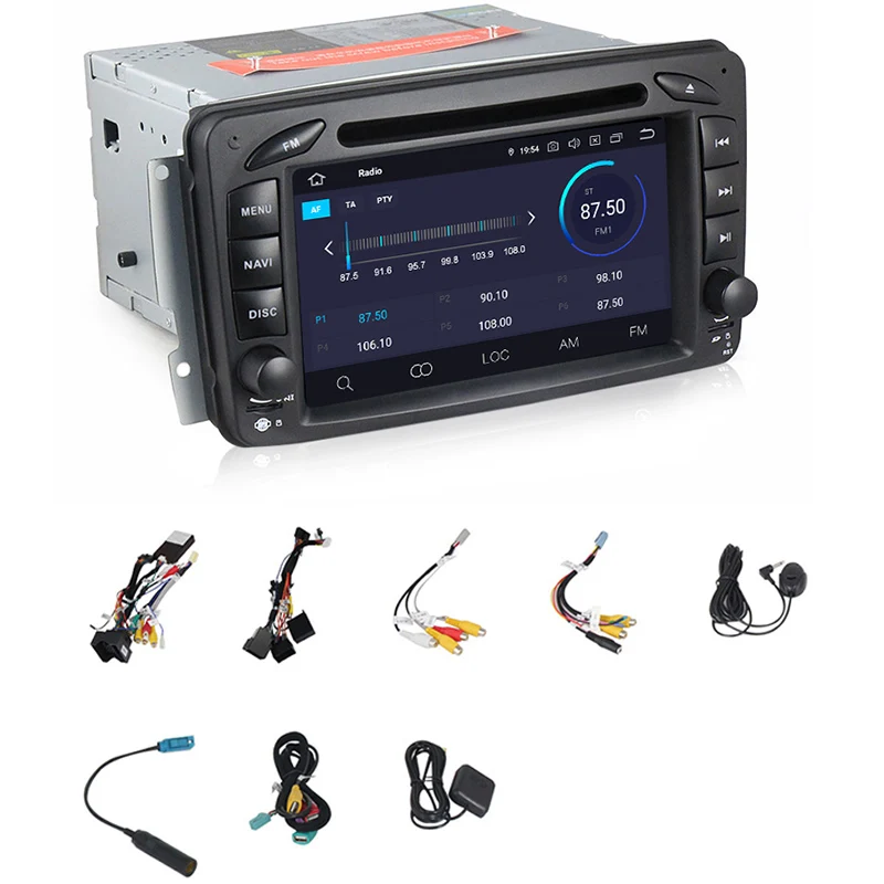 7 дюймов Android 9 0 Автомобильный DVD плеер для Mercedes Benz CLK W209 W203 W463 W208 Wi-Fi 3G GPS Bluetooth Радио