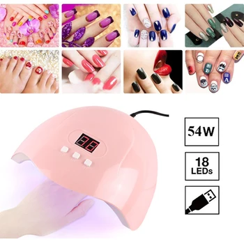 NEW 54W UV LED Lamp Nail Dryer For All Gels 18 LEDs Polish Light 30/60/90s For Nail Lamp Automatic Inductio Electric Manicure
NEW 54W UV LED Lamp Nail Dryer For All Gels 18 LEDs Polish Light 30/60/90s For Nail Lamp Automatic Inductio Electric Manicure