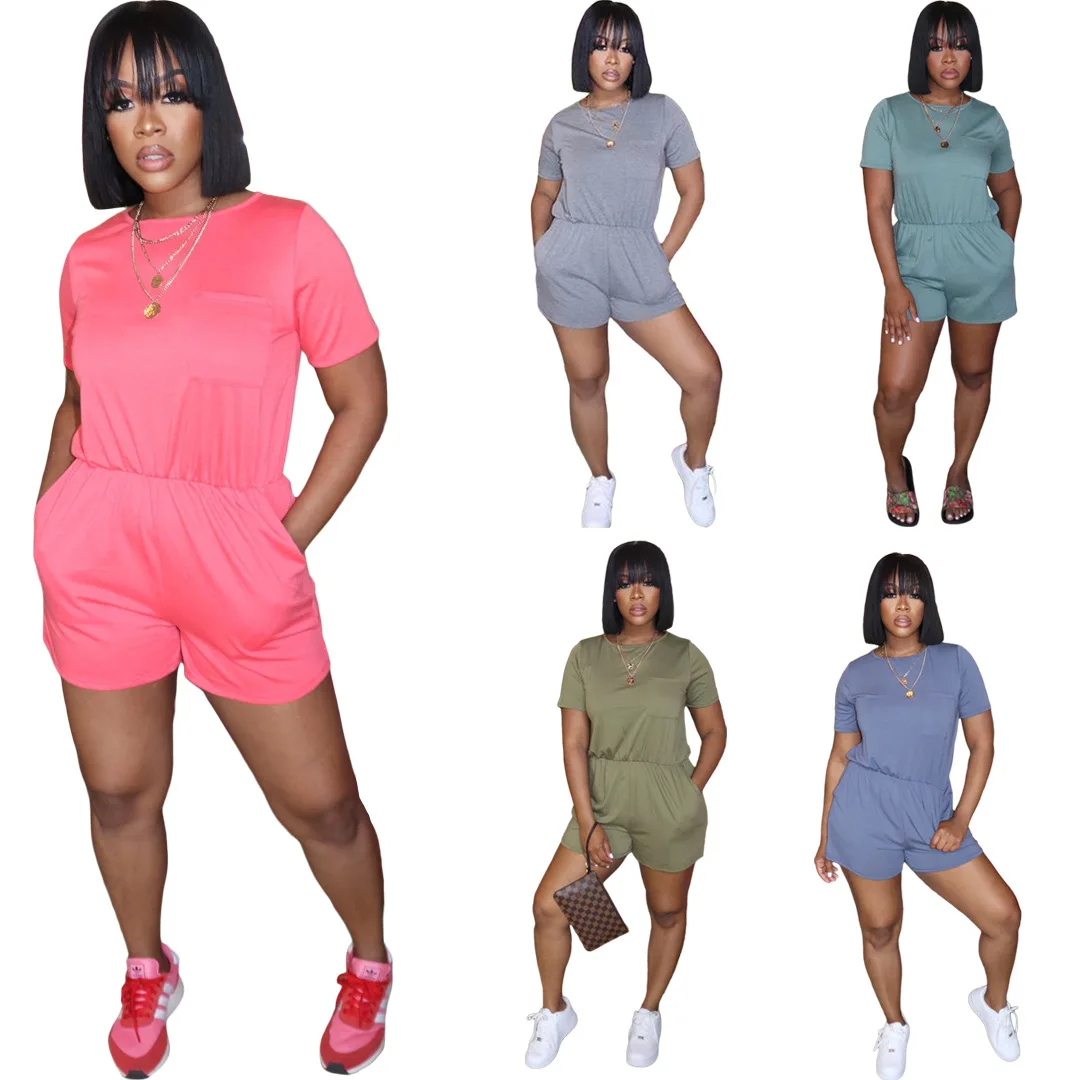 2020 Summer Jumpsuit European and American Women's Rompers with Pocket Backless Solid Color Hollow Out Tight Jumpsuit Bodysuit
2020 Summer Jumpsuit European and American Women's Rompers with Pocket Backless Solid Color Hollow Out Tight Jumpsuit Bodysuit