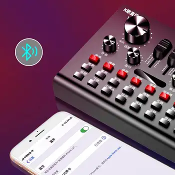 Bakeey Sound Card Microphone Stand Set Phone Bluetooth External Sound Card Singing Shouting External Sound Card