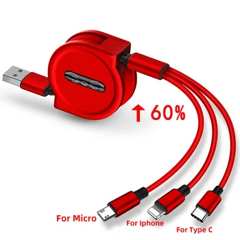 3 in 1 Retractable Micro USB Type C Cable for iPhone X XS Fast Charging Data Sync USB C Cable for Huawei Xiaomi Samsung
3 in 1 Retractable Micro USB Type C Cable for iPhone X XS Fast Charging Data Sync USB C Cable for Huawei Xiaomi Samsung