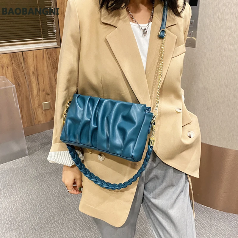 Chain Small PU Leather Crossbody Bags For Women Trend Bag Folds Design Shoulder Handbags Female Travel Bag
Chain Small PU Leather Crossbody Bags For Women Trend Bag Folds Design Shoulder Handbags Female Travel Bag