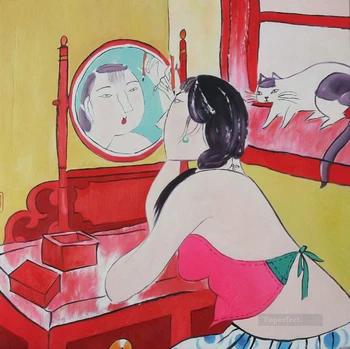 Ready to Ship - Hand Painted Art - Mirror Chinese girl beauty cat traditional style - Discounted Oil Painting on Canvas
Ready to Ship - Hand Painted Art - Mirror Chinese girl beauty cat traditional style - Discounted Oil Painting on Canvas