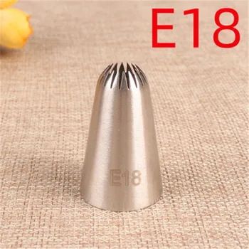 1PCS E18 # Cupcake Stainless Steel Icing Piping Nozzles Pastry Cream Tips Flower Torch Pastry Tube Decoration Tools
1PCS E18 # Cupcake Stainless Steel Icing Piping Nozzles Pastry Cream Tips Flower Torch Pastry Tube Decoration Tools