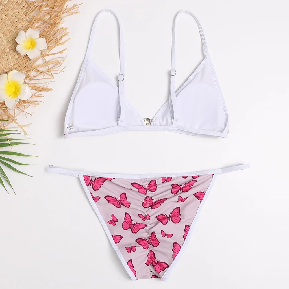 Meihuida butterfly top High waist bikini 2021 woman vintage love swimwear women swimsuit String bikini set Push up bathing suit Meihuida butterfly top High waist bikini 2021 woman vintage love swimwear women swimsuit String bikini set Push up bathing suit