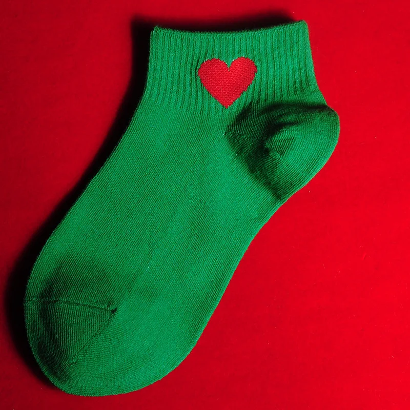 Women's New Boat Socks Cute Print Heart Tube Cotton Short Socks Shallow Casual Sweat-absorbent Casual Green Black Sport Socks
Women's New Boat Socks Cute Print Heart Tube Cotton Short Socks Shallow Casual Sweat-absorbent Casual Green Black Sport Socks