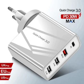 48W Multi USB Fast Charger USB Type C PD Charger Quick Charge 3.0 Charging Station Cargador For iPhone Samsung S20 USB C Charge
48W Multi USB Fast Charger USB Type C PD Charger Quick Charge 3.0 Charging Station Cargador For iPhone Samsung S20 USB C Charge