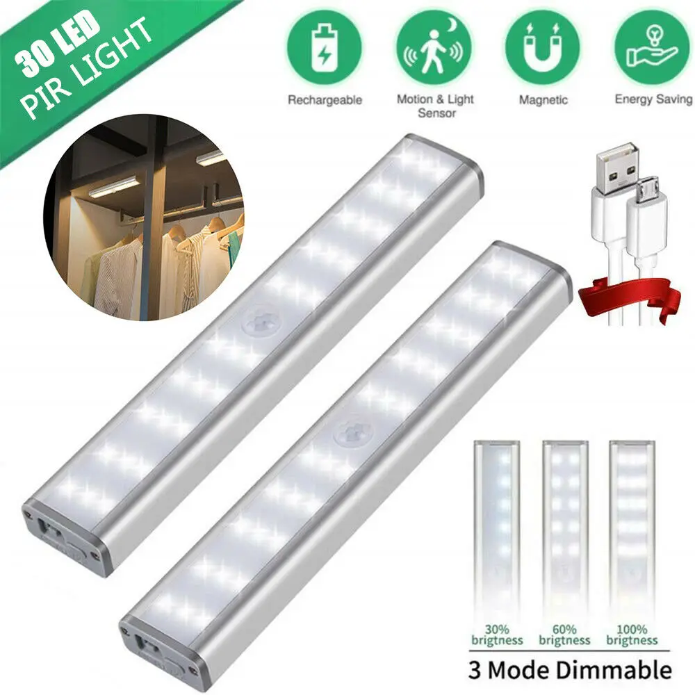 2PCS 30 Leds PIR LED Motion Sensor Light Cupboard Wardrobe Bed Lamp LED Under Cabinet Night Light For Closet Stairs Kitchen
2PCS 30 Leds PIR LED Motion Sensor Light Cupboard Wardrobe Bed Lamp LED Under Cabinet Night Light For Closet Stairs Kitchen