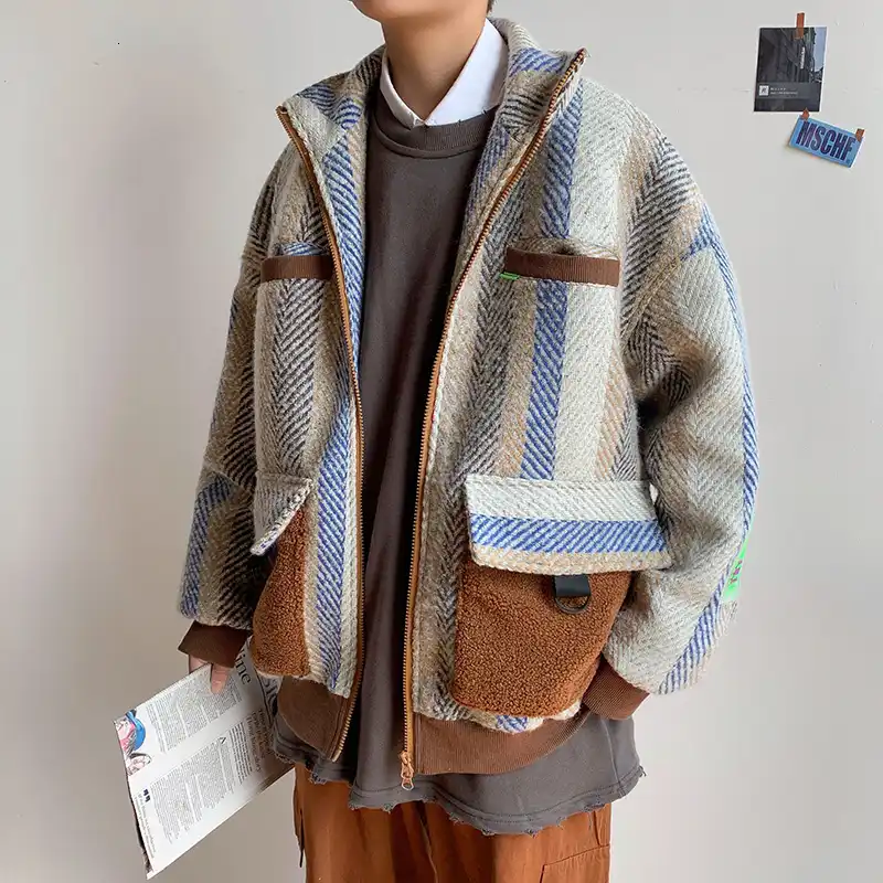 casaco listrado masculino