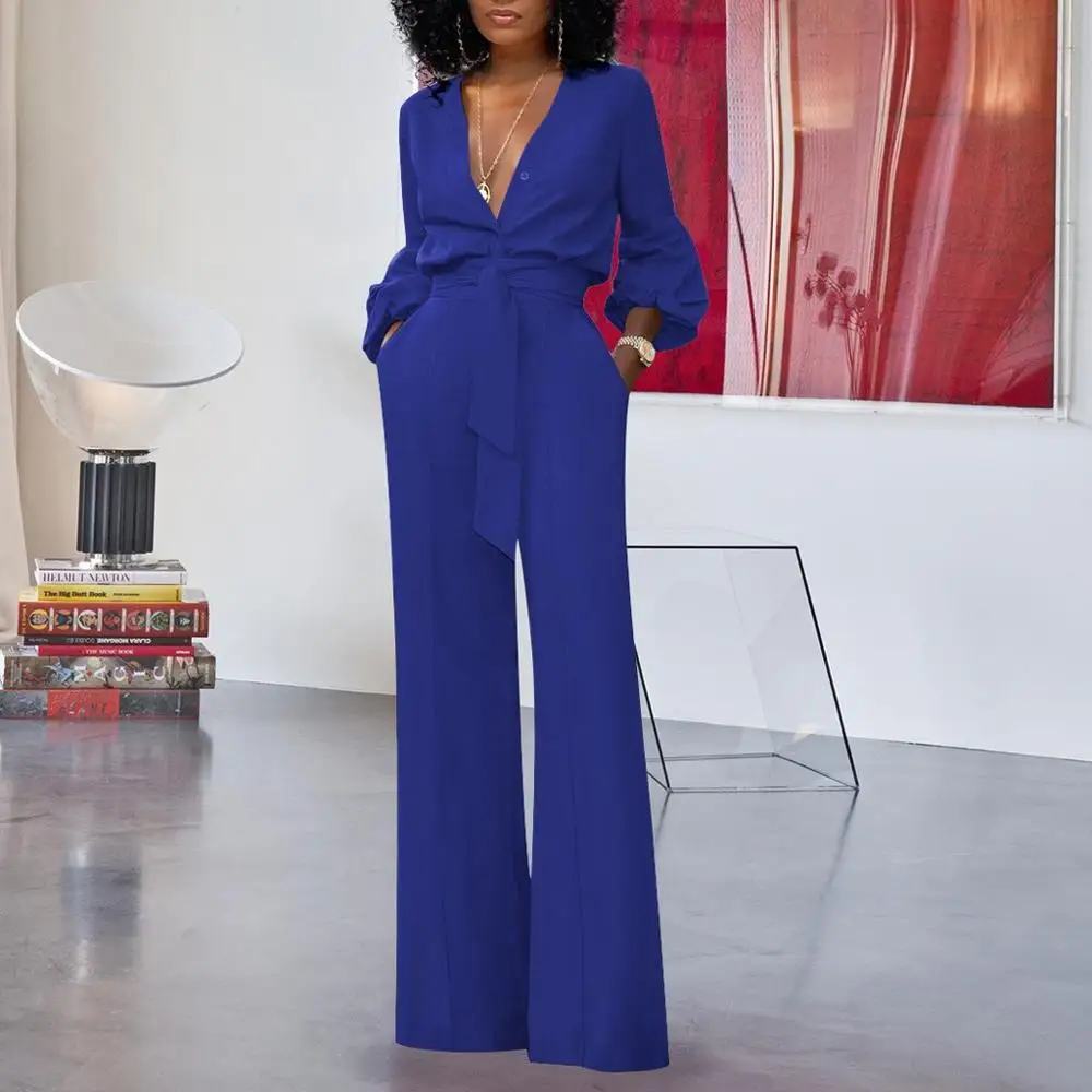 Casual Elegant Women Jumpsuit Fashion Solid Color Long Sleeve Straight Jumpsuit Overalls Autumn Winter mono de mujer 2020 YE
Casual Elegant Women Jumpsuit Fashion Solid Color Long Sleeve Straight Jumpsuit Overalls Autumn Winter mono de mujer 2020 YE