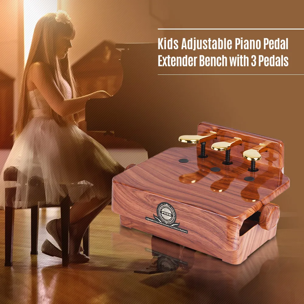 Piano Pedal Extender Bench for Kids Adjustable Height with 3 Pedals Children Piano Teaching Aid Accessory
Piano Pedal Extender Bench for Kids Adjustable Height with 3 Pedals Children Piano Teaching Aid Accessory