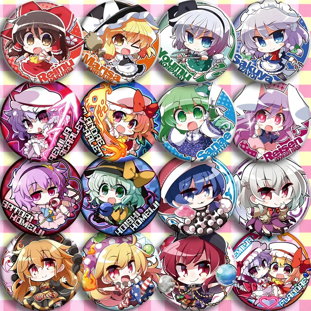 Brdwn TouHou Project Cirno Hakurei Reimu Kirisame Marisa Youmu Konpaku Hong Meirin Izayoi Sakuya Cosplay Badge #C