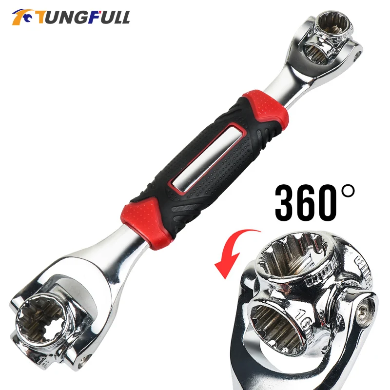 360 Degree Rotation Multifunctional Spanner Universal Wrench 48 in 1 Multipurpose Bolt Wrench
360 Degree Rotation Multifunctional Spanner Universal Wrench 48 in 1 Multipurpose Bolt Wrench