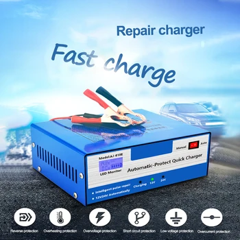 NEW 1Pcs 12V/24V Automatic Quick Battery Charger Intelligent Pulse Repair Auto Car Truck Storage EU/US Plug High Quality
NEW 1Pcs 12V/24V Automatic Quick Battery Charger Intelligent Pulse Repair Auto Car Truck Storage EU/US Plug High Quality
