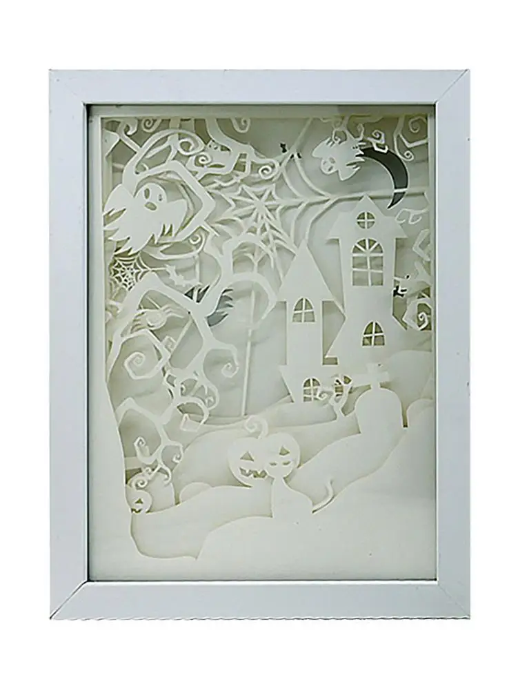 Gift Photo Frame Paper-cut Light Box Color Night Light Paper Carving Night Light Creative Shadow Lamp Laser Engraving Holloween
Gift Photo Frame Paper-cut Light Box Color Night Light Paper Carving Night Light Creative Shadow Lamp Laser Engraving Holloween