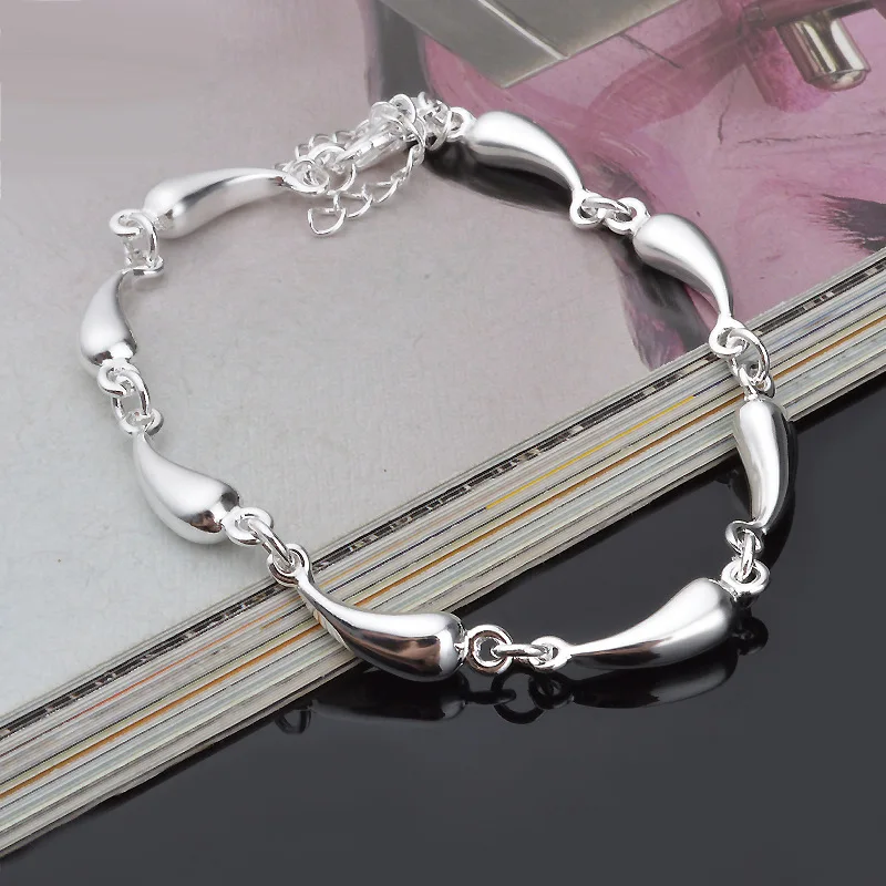 Charm Cute DIY Handmade Waterdrop Design Bracelets&Bangles for Women 925 Sterling Sliver Wedding&Party Jewelry
Charm Cute DIY Handmade Waterdrop Design Bracelets&Bangles for Women 925 Sterling Sliver Wedding&Party Jewelry