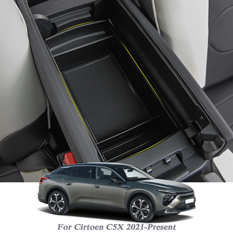 

Car Styling For Citroen C5X 2021-Present LHD Center Console Armrest Box Storage Cover Accessories Para Auto Детали интерьера