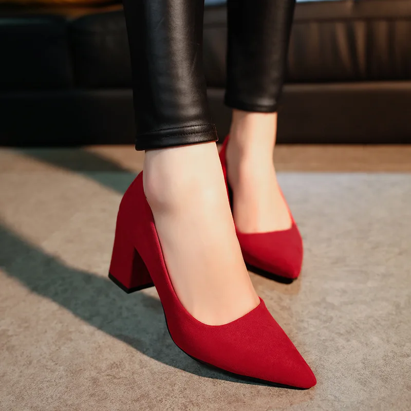 Spring Europe And America Pointed-Toe Suede Nubuck Leather Chunky-Heel High Heels Simple Sexy Low-Cut WOMEN'S Shoes Fashion
Spring Europe And America Pointed-Toe Suede Nubuck Leather Chunky-Heel High Heels Simple Sexy Low-Cut WOMEN'S Shoes Fashion