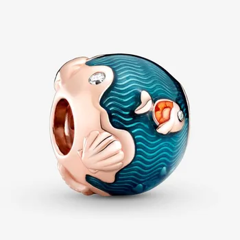 2020 NEW 925 Sterling Silver Bead Rose Gold Fish Play With Waves And Beads Fit Pandora Women Bracelet & Necklace Diy Jewelry
2020 NEW 925 Sterling Silver Bead Rose Gold Fish Play With Waves And Beads Fit Pandora Women Bracelet & Necklace Diy Jewelry