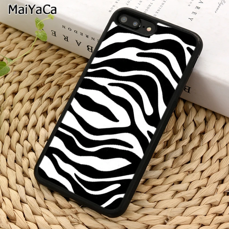 MaiYaCa Тонкий чехол для телефона с принтом зебры iPhone X XR XS 11 12 Pro MAX 5 6 S 7 8 Plus Samsung Galaxy S5 S6