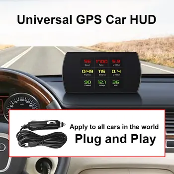 T800 Universal On-board Car HUD Head Up Display Digital GPS Speedometer Speedup Test Brake Test Overspeed Alarm Compass
T800 Universal On-board Car HUD Head Up Display Digital GPS Speedometer Speedup Test Brake Test Overspeed Alarm Compass