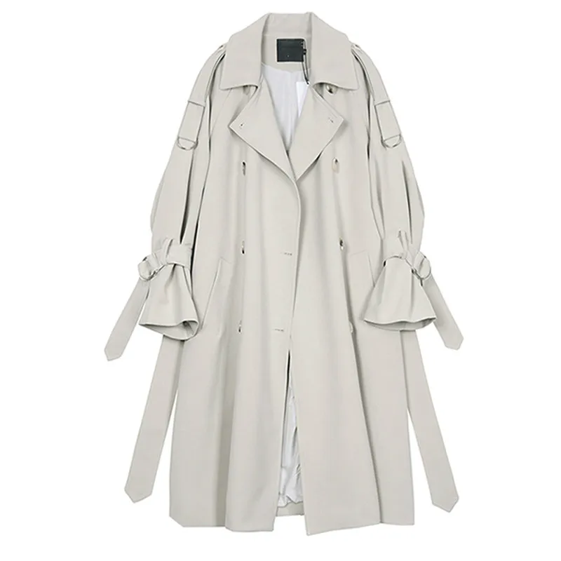 2020 New Spring Autumn Lapel Long Sleeve Gray Waist Bandage Big Size Long Windbreaker Women Trench Coat Fashion Tide 
2020 New Spring Autumn Lapel Long Sleeve Gray Waist Bandage Big Size Long Windbreaker Women Trench Coat Fashion Tide