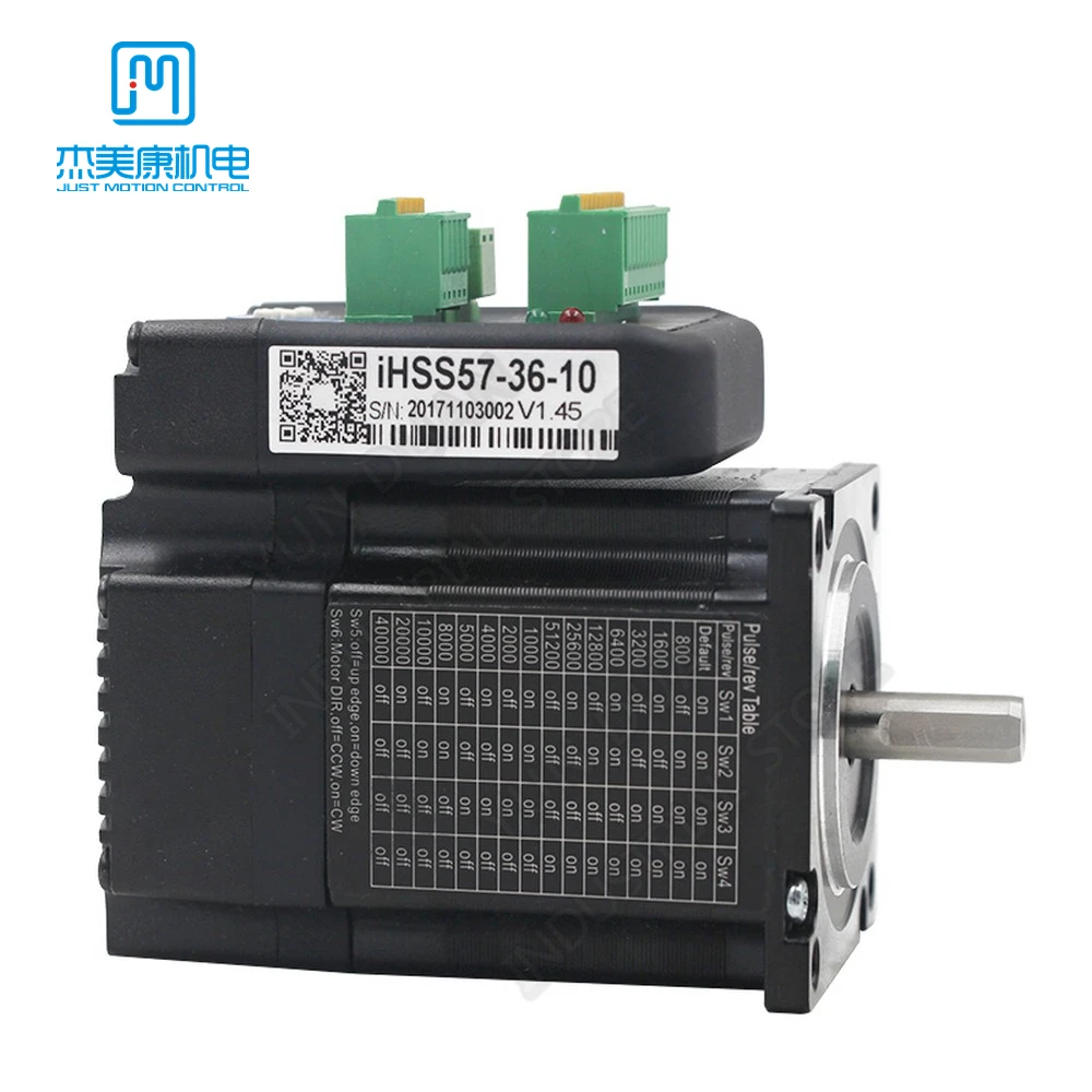 JMC NEMA23 Servo Motor 169Oz-in 1.2N.m 57mm 20-50V 4.0A Hybrid Servo Stepper Closed Loop for CNC Engraving Machine IHSS57-36-10
JMC NEMA23 Servo Motor 169Oz-in 1.2N.m 57mm 20-50V 4.0A Hybrid Servo Stepper Closed Loop for CNC Engraving Machine IHSS57-36-10
