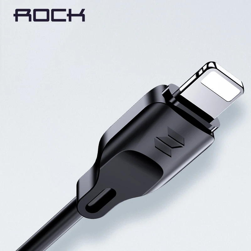 ROCK USB Cable for iPhone 11 Pro Max 1m 2A Fast Charging Sync Data Cord Lighting X Xr Xs 8 7 6 Plus Charger Wire | Мобильные
