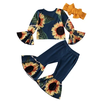 Cute Toddler Baby Girl Clothes Set Sunflower Flares Tops Pants Headband Outfits Sets New Born Baby Clothes Set Girls Costume
Cute Toddler Baby Girl Clothes Set Sunflower Flares Tops Pants Headband Outfits Sets New Born Baby Clothes Set Girls Costume