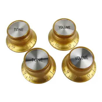 Musiclily Plastic Metric 2 Volume and 2 Tone Control Knobs for Les Paul Style Electric Guitar, Gold
Musiclily Plastic Metric 2 Volume and 2 Tone Control Knobs for Les Paul Style Electric Guitar, Gold