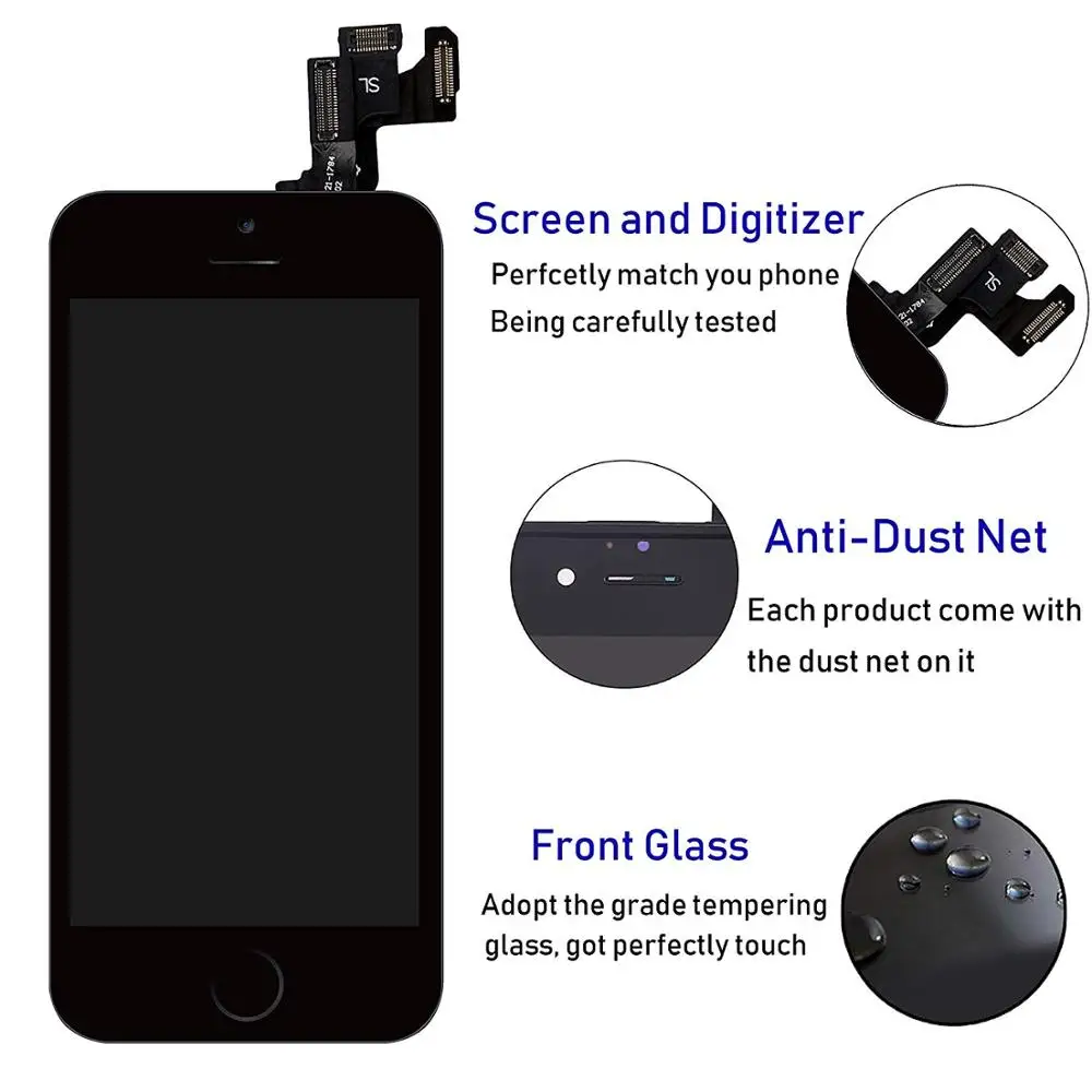 Su amigo For iPhone 5c 100% new AAA Quality Tianma LCD Display with Touch Screen Digitizer phone + full repair tool accessories
Su amigo For iPhone 5c 100% new AAA Quality Tianma LCD Display with Touch Screen Digitizer phone + full repair tool accessories
