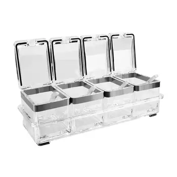 4pcs/lot New Kitchen Organizer Storage Boxes Spices Seasoning Jar Transparent Sugar Salt Bottle Kitchen Accessories 45a
4pcs/lot New Kitchen Organizer Storage Boxes Spices Seasoning Jar Transparent Sugar Salt Bottle Kitchen Accessories 45a