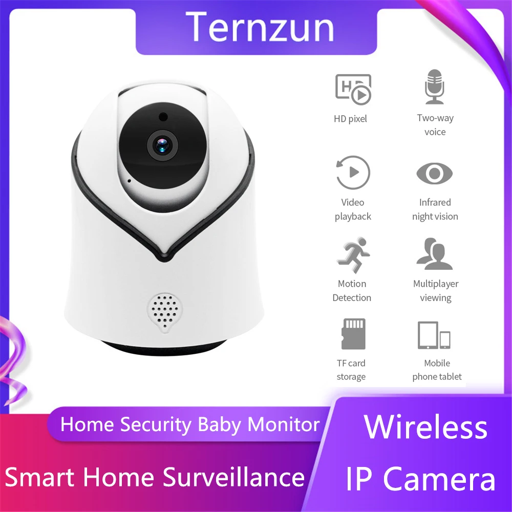 

720/1080P Wireless IP Camera Wifi Smart Home Security Video Surveilance Camera Two-way Intercom IR Night Vision Baby Monitor