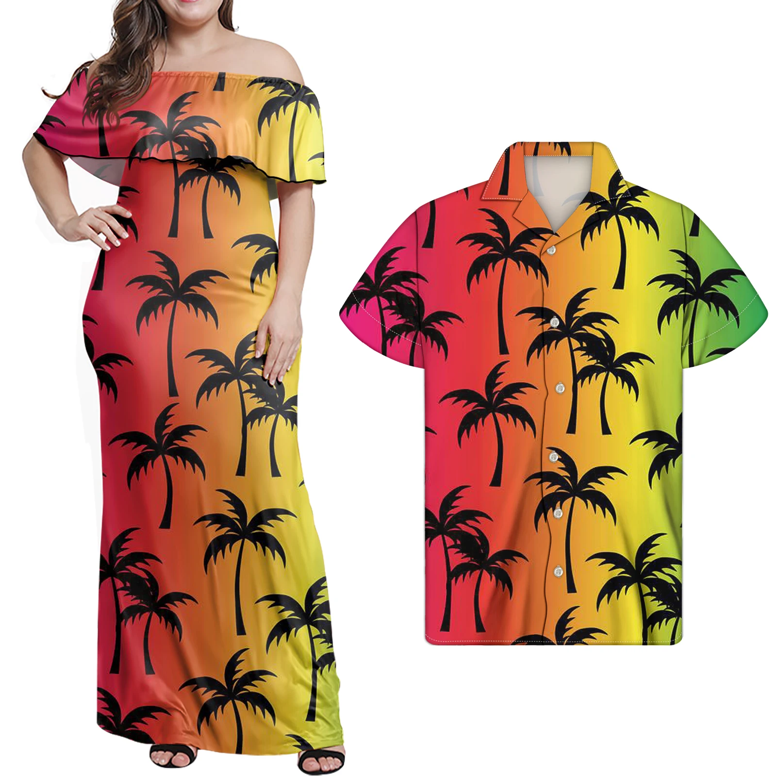 Cumagical Island Beach Wear Polynesian Tribe Printed Ruffle Off Shoulder Dress Couple Clothing Match Men Shirts
Cumagical Island Beach Wear Polynesian Tribe Printed Ruffle Off Shoulder Dress Couple Clothing Match Men Shirts