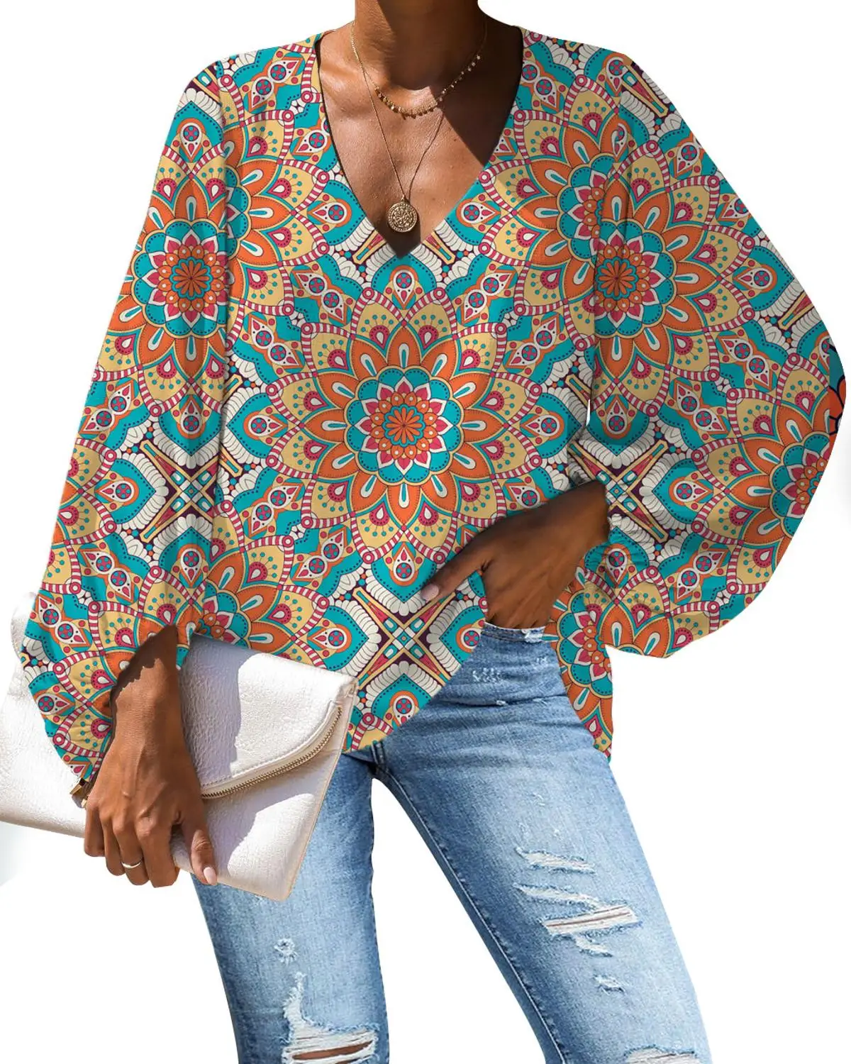 Nopersonality Bohemia Style Summer Blouses for Women Casual Female Ladies Spring Shirts Long Sleeve Loose Tops Blouse V-neck
Nopersonality Bohemia Style Summer Blouses for Women Casual Female Ladies Spring Shirts Long Sleeve Loose Tops Blouse V-neck