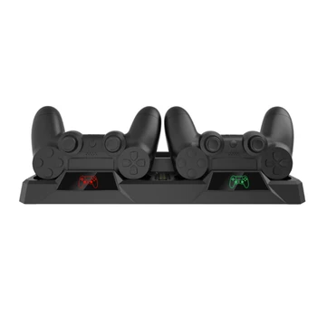 Space-saving Game USB Controller Stand with Cooling Fan Dual Controller 3 in 1 Console Stand Charger for PS4 Slim Pro
Space-saving Game USB Controller Stand with Cooling Fan Dual Controller 3 in 1 Console Stand Charger for PS4 Slim Pro