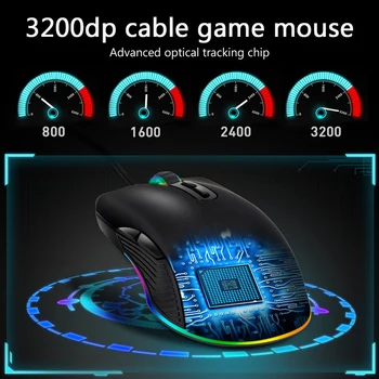 Wired Gaming Mouse 3200DPI Adjustable 7 ButtonsWired USB LED Optical Backlight Gamer Mouse for Desktop Laptop DOTA Dropshipping
Wired Gaming Mouse 3200DPI Adjustable 7 ButtonsWired USB LED Optical Backlight Gamer Mouse for Desktop Laptop DOTA Dropshipping