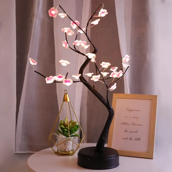 Desk lamp pearl Leaves Plum blossom Simulation Tree Light Table Lamps Night light for Bedroom Wedding Party fairy light 
Desk lamp pearl Leaves Plum blossom Simulation Tree Light Table Lamps Night light for Bedroom Wedding Party fairy light